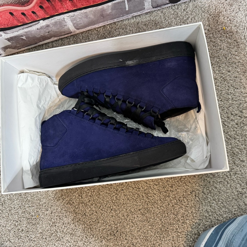 Stylish Blue High-Top Sneakers